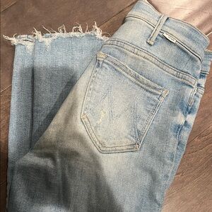 MOTHER Light Blue The Hustler Ankle Chew